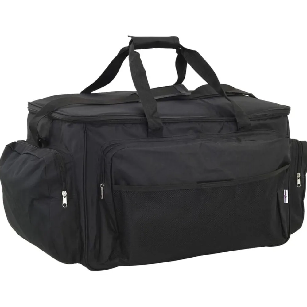 vidaXL Bolso de pesca impermeable tela Oxford Negro Sale