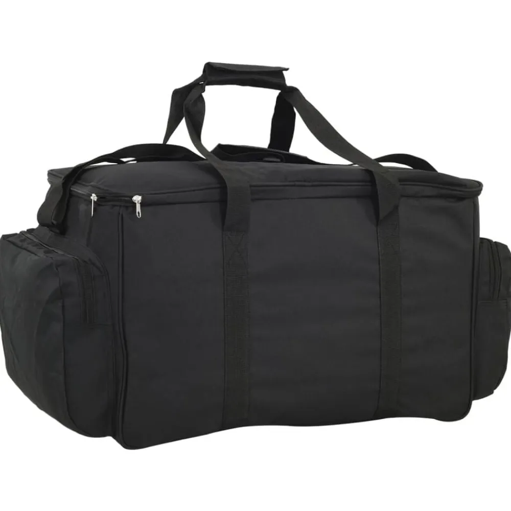 vidaXL Bolso de pesca impermeable tela Oxford Negro Sale