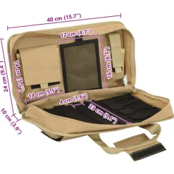 vidaXL Adultos-Bolso de pistola tela oxford caqui 40x24x10 cm