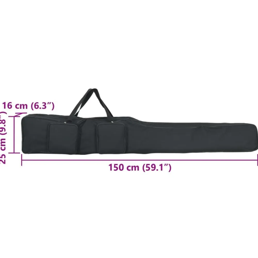 vidaXL Bolso para caña de pescar tela oxford 150 cm Negro Online