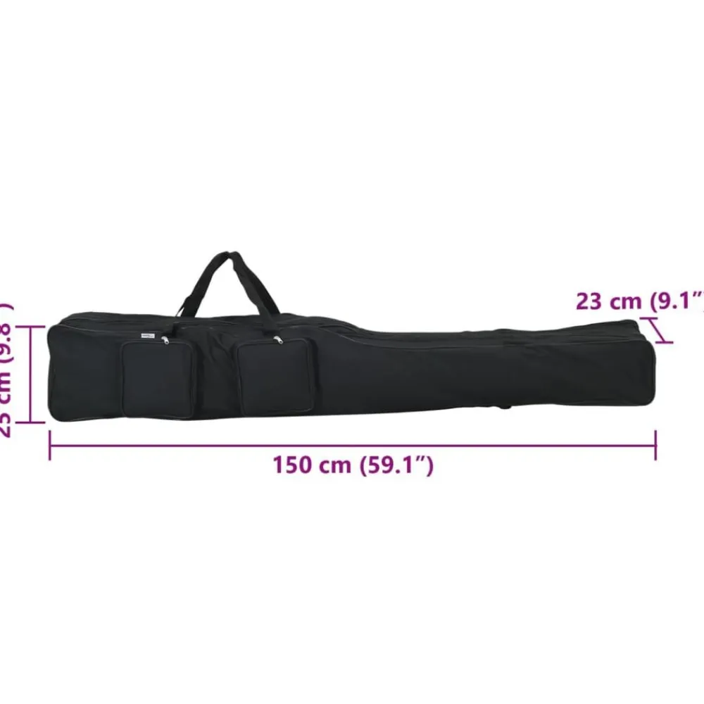 vidaXL Actividades Al Aire Libre-Bolso para caña de pescar tela oxford 150 cm