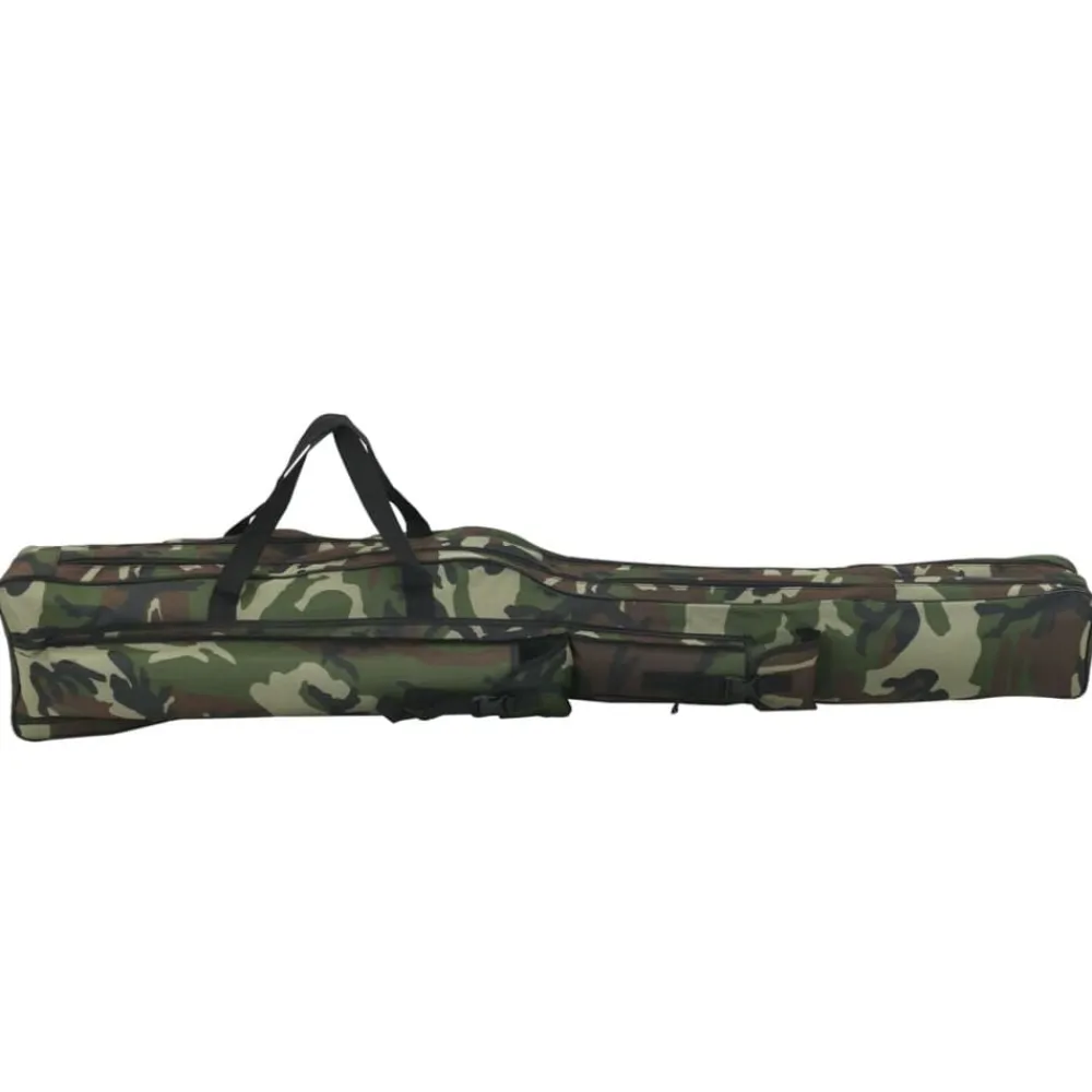 vidaXL Actividades Al Aire Libre-Bolso para caña de pescar tela oxford verde 150 cm