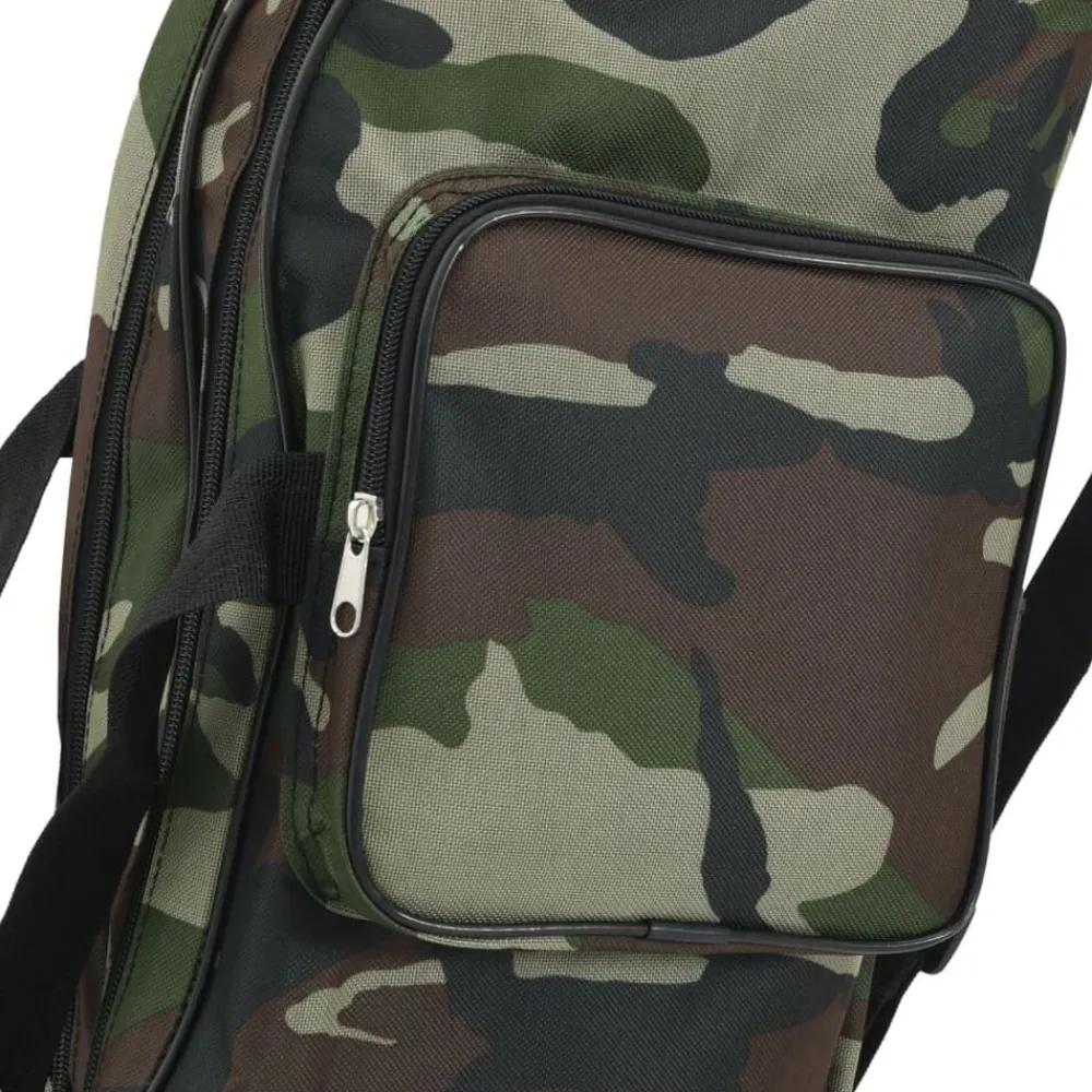vidaXL Actividades Al Aire Libre-Bolso para caña de pescar tela oxford verde 150 cm