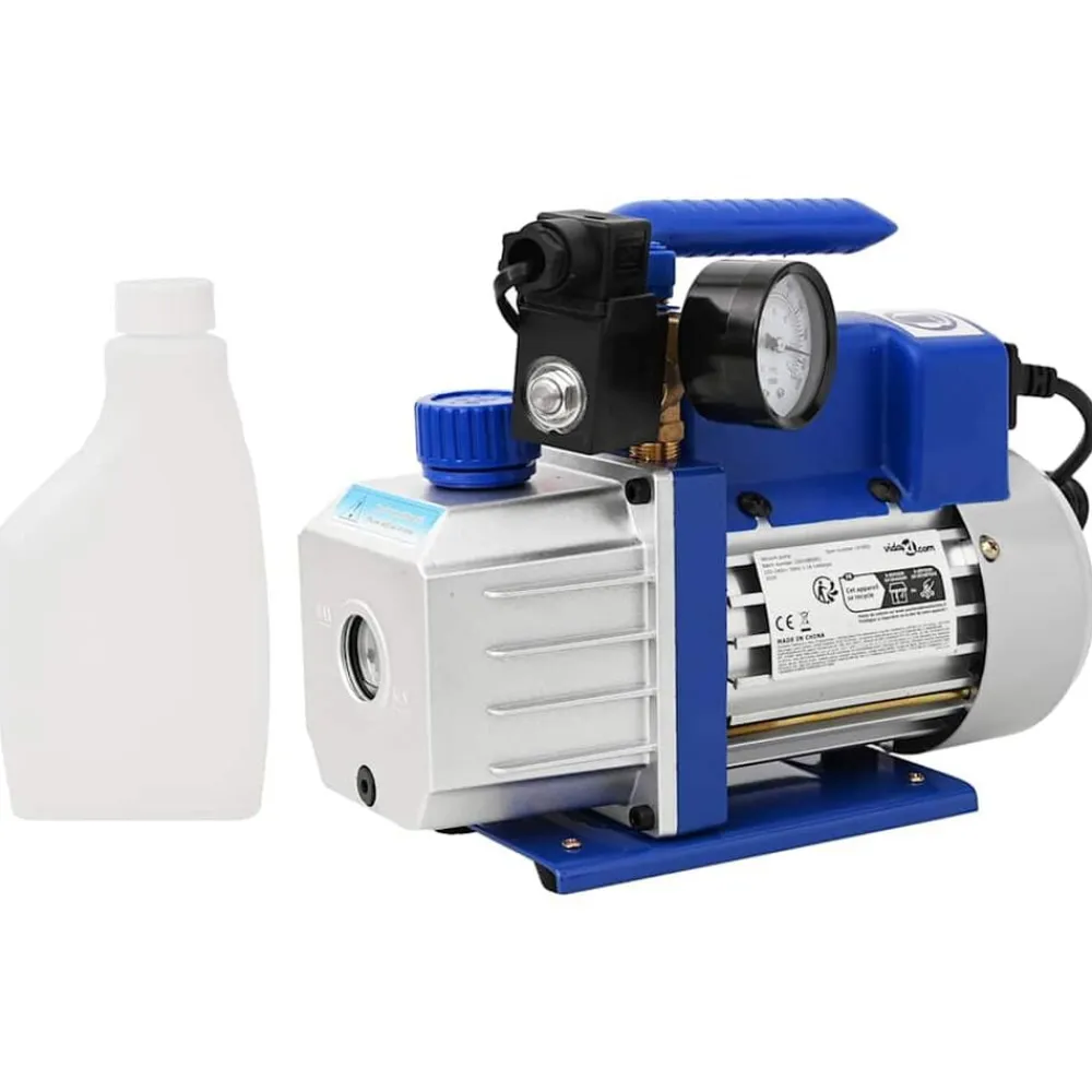 vidaXL Bomba aspiradora de un nivel con manómetro 71 l/min Azul Best