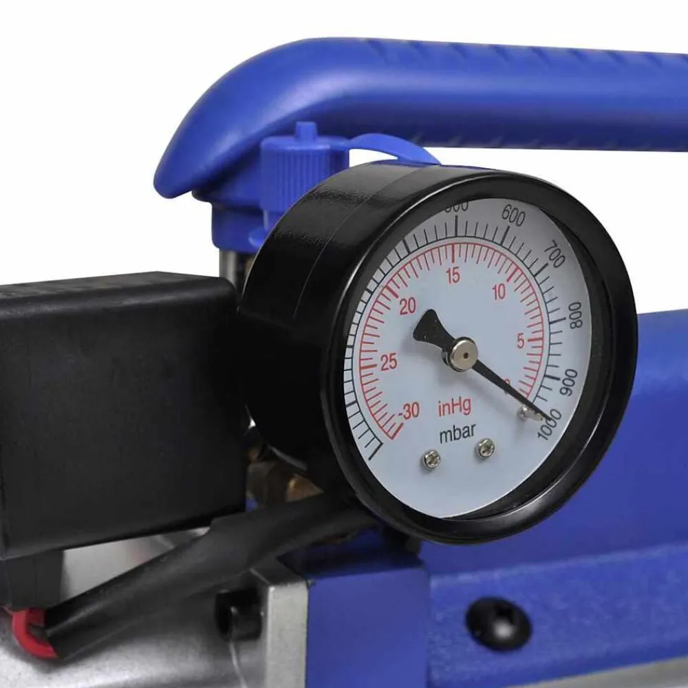 vidaXL Bomba aspiradora de un nivel con manómetro 71 l/min Azul Best