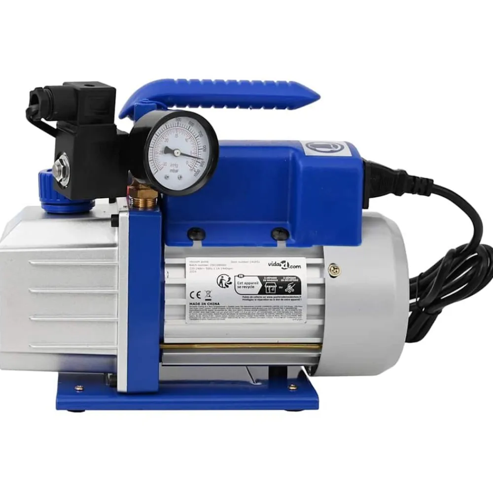 vidaXL Bomba aspiradora de un nivel con manómetro 71 l/min Azul Best