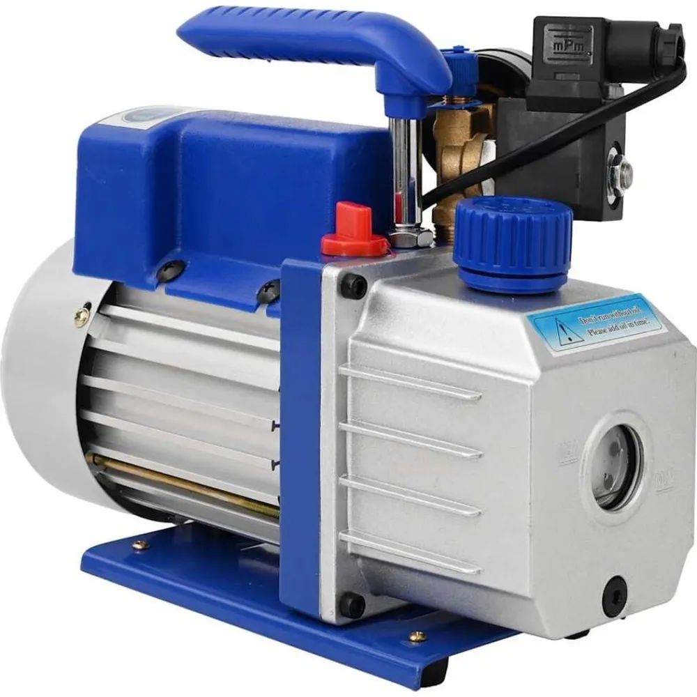 vidaXL Bomba aspiradora de un nivel con manómetro 71 l/min Azul Best