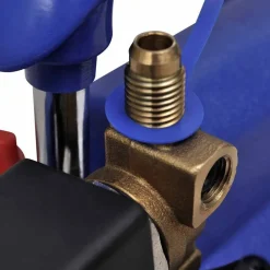 vidaXL Bomba aspiradora de un nivel con manómetro 71 l/min Azul Best