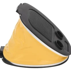 vidaXL Bomba de inflado de pie PP y PE gris y amarilla 26x18 cm Sale