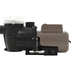 vidaXL Piscina Y Spa-Bomba de piscina con temporizador negra 0,25 HP 8000 L/h
