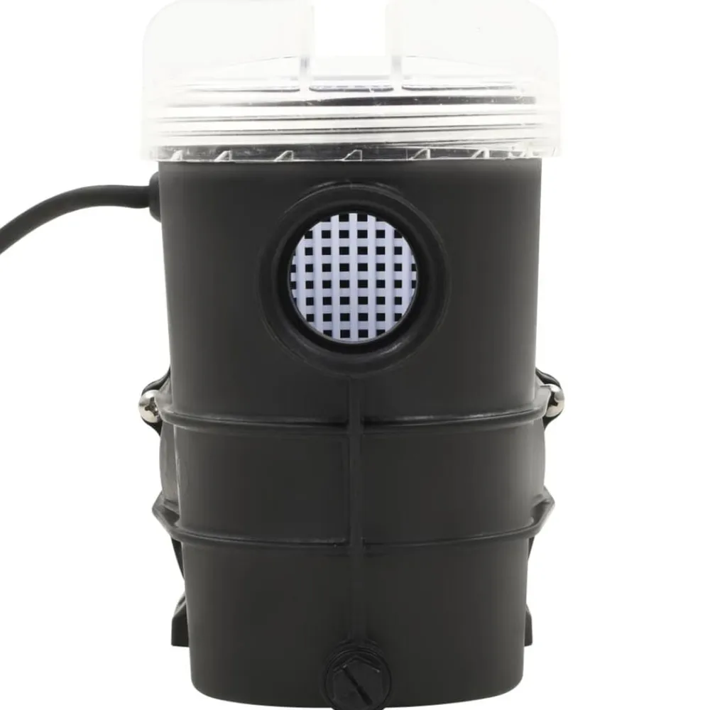 vidaXL Piscina Y Spa-Bomba de piscina con temporizador negra 0,25 HP 8000 L/h