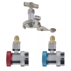 vidaXL Accesorios Para Electrodomésticos-Bomba de vacío 50 L/min manómetros de 2 vías kit de herramietas