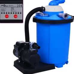 vidaXL Bomba filtro de arena con temporizador 550 W 50 L Clearance