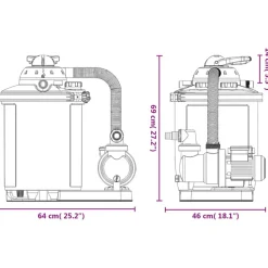 vidaXL Bomba filtro de arena con temporizador 550 W 50 L Clearance