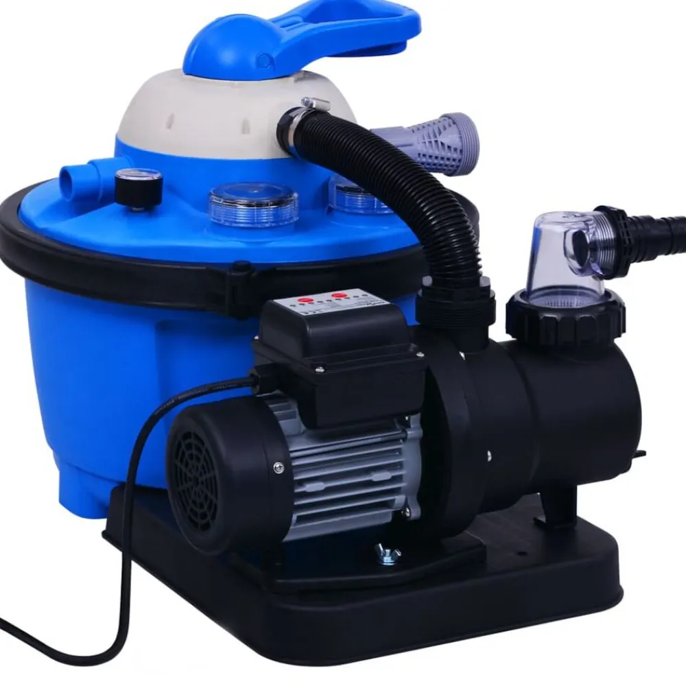 vidaXL Piscina Y Spa-Bomba filtro de arena con temporizador 450 W 25 L