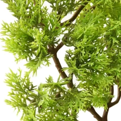 vidaXL Bonsái de ciprés artificial con macetero 60 cm verde Negro y verde Sale
