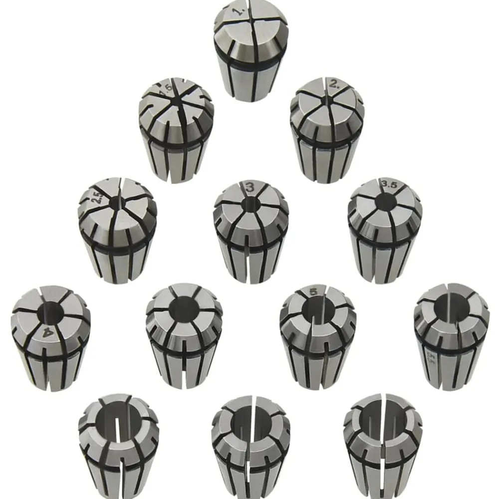 vidaXL Herramientas-Boquilla de sujeción ER11 13 pzas Set herramientas de torneado
