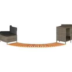 vidaXL Piscina Y Spa-Borde bañera hidromasaje madera acacia y ratán sintético