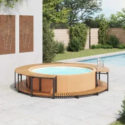 vidaXL Borde de bañera hidromasaje madera maciza de acacia 273x53 cm New