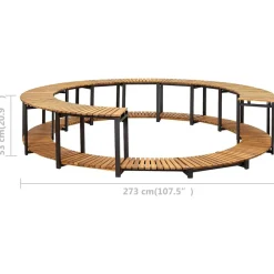 vidaXL Borde de bañera hidromasaje madera maciza de acacia 273x53 cm New