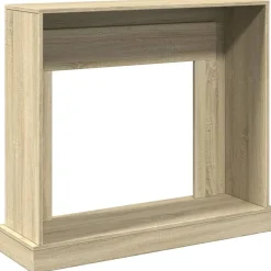 vidaXL Borde de chimenea madera ingeniería 100x30x87,5 cm Roble Sonoma Outlet