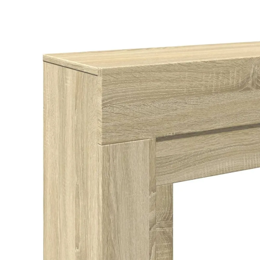 vidaXL Borde de chimenea madera ingeniería 100x30x87,5 cm Roble Sonoma Outlet