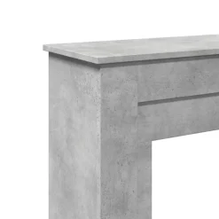 vidaXL Accesorios Para Hornos De Leña Y Chimeneas-Borde de chimenea madera ingeniería gris hormigón 90x30x90 cm