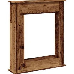vidaXL Borde de chimenea madera ingeniería envejecida 75x20x87,5 cm Madera antigua Discount