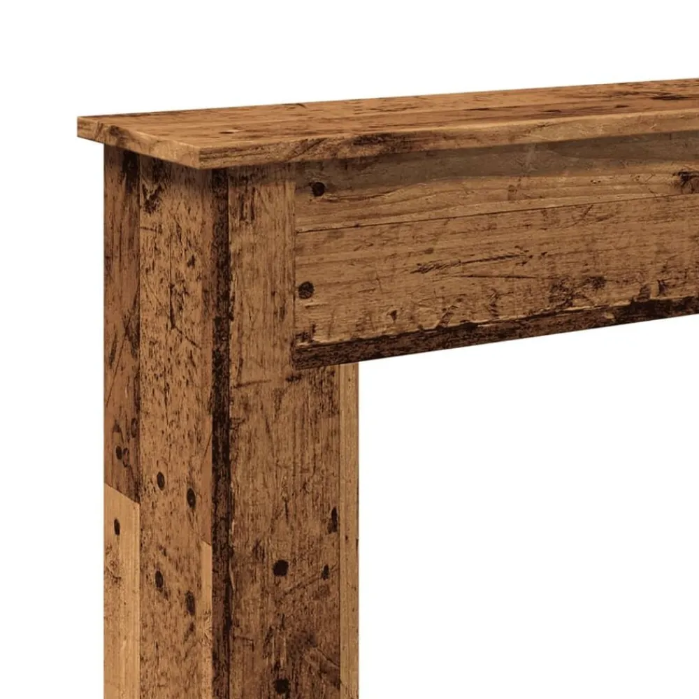 vidaXL Borde de chimenea madera ingeniería envejecida 75x20x87,5 cm Madera antigua Discount