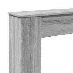 vidaXL Borde de chimenea madera ingeniería 100x20x100 cm Gris sonoma