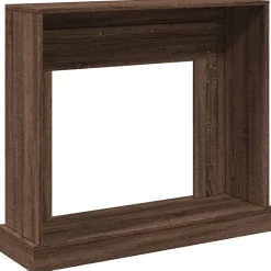 vidaXL Borde de chimenea madera ingeniería marrón roble 100x30x87,5 cm Marrón roble Hot