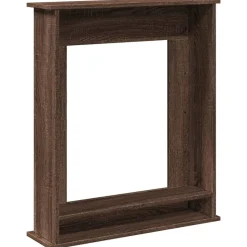 vidaXL Borde de chimenea madera ingeniería marrón roble 75x20x87,5 cm Marr&oacute;n roble