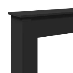 vidaXL Borde de chimenea madera de ingeniería 75x20x87,5 cm Negro New
