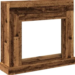vidaXL Borde de chimenea madera ingeniería envejecida 100x30x87,5 cm Madera antigua Discount