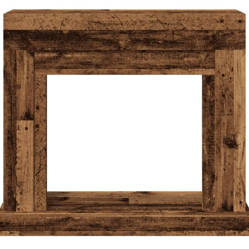 vidaXL Borde de chimenea madera ingeniería envejecida 100x30x87,5 cm Madera antigua Discount