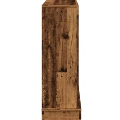 vidaXL Borde de chimenea madera ingeniería envejecida 100x30x87,5 cm Madera antigua Discount