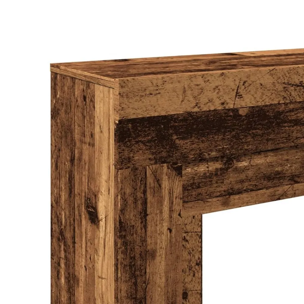 vidaXL Borde de chimenea madera ingeniería envejecida 100x30x87,5 cm Madera antigua Discount