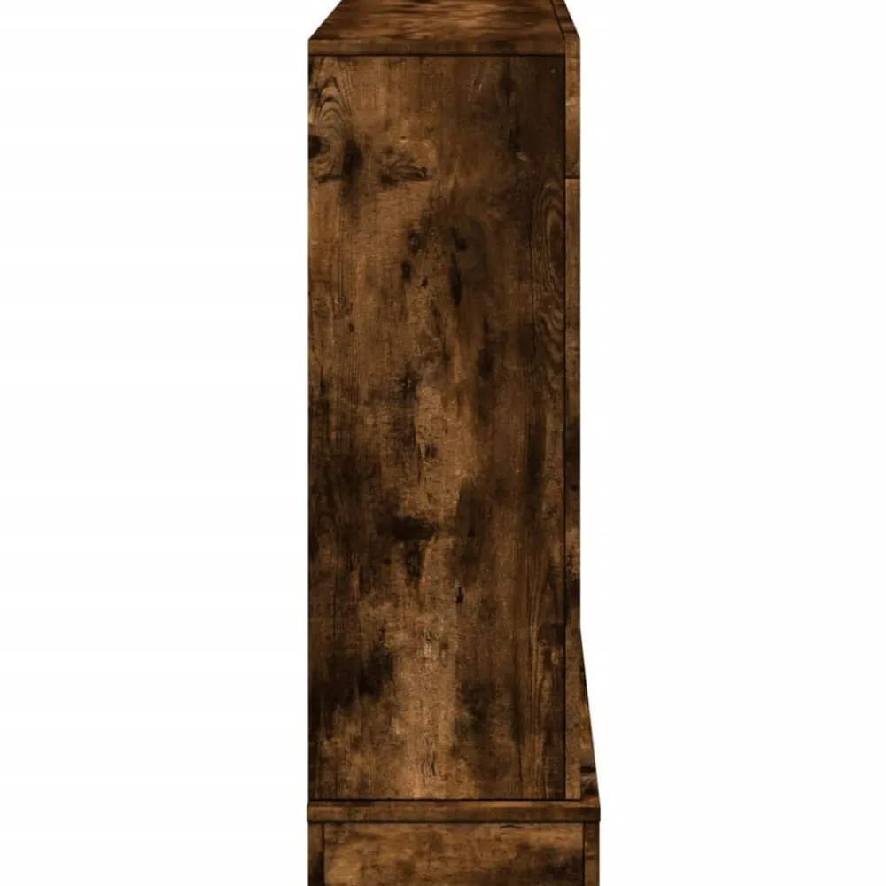 vidaXL Borde de chimenea madera ingeniería 100x30x87,5cm Roble ahumado Best