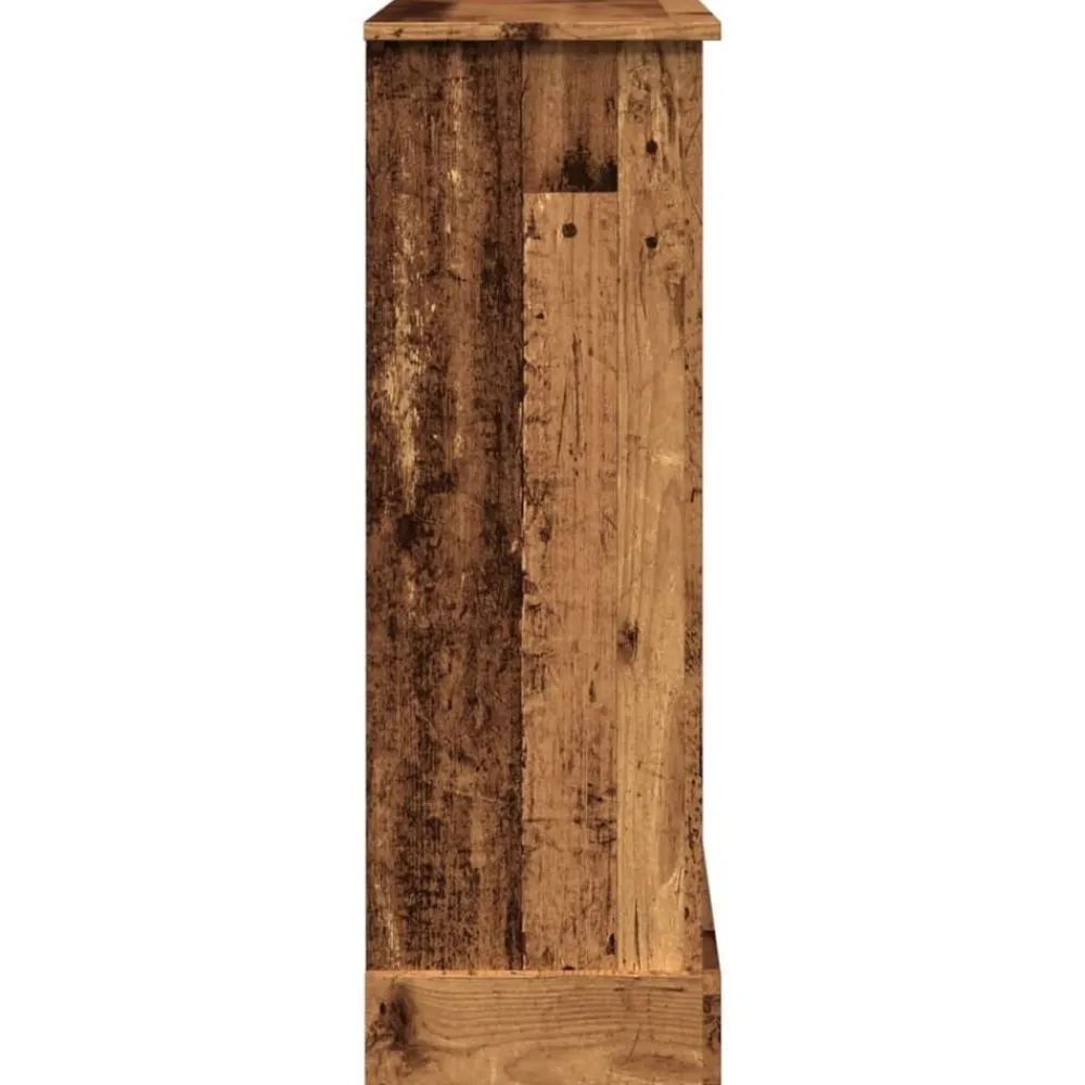 vidaXL Accesorios Para Hornos De Leña Y Chimeneas-Borde de chimenea madera ingeniería envejecida 90x30x90 cm