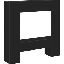 vidaXL Borde de chimenea madera ingeniería 81x18x82 cm Roble negro Outlet