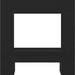 vidaXL Borde de chimenea madera ingeniería 81x18x82 cm Roble negro Outlet