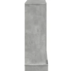 vidaXL Accesorios Para Hornos De Leña Y Chimeneas-Borde de chimenea madera ingeniería gris hormigón 100x30x87,5cm