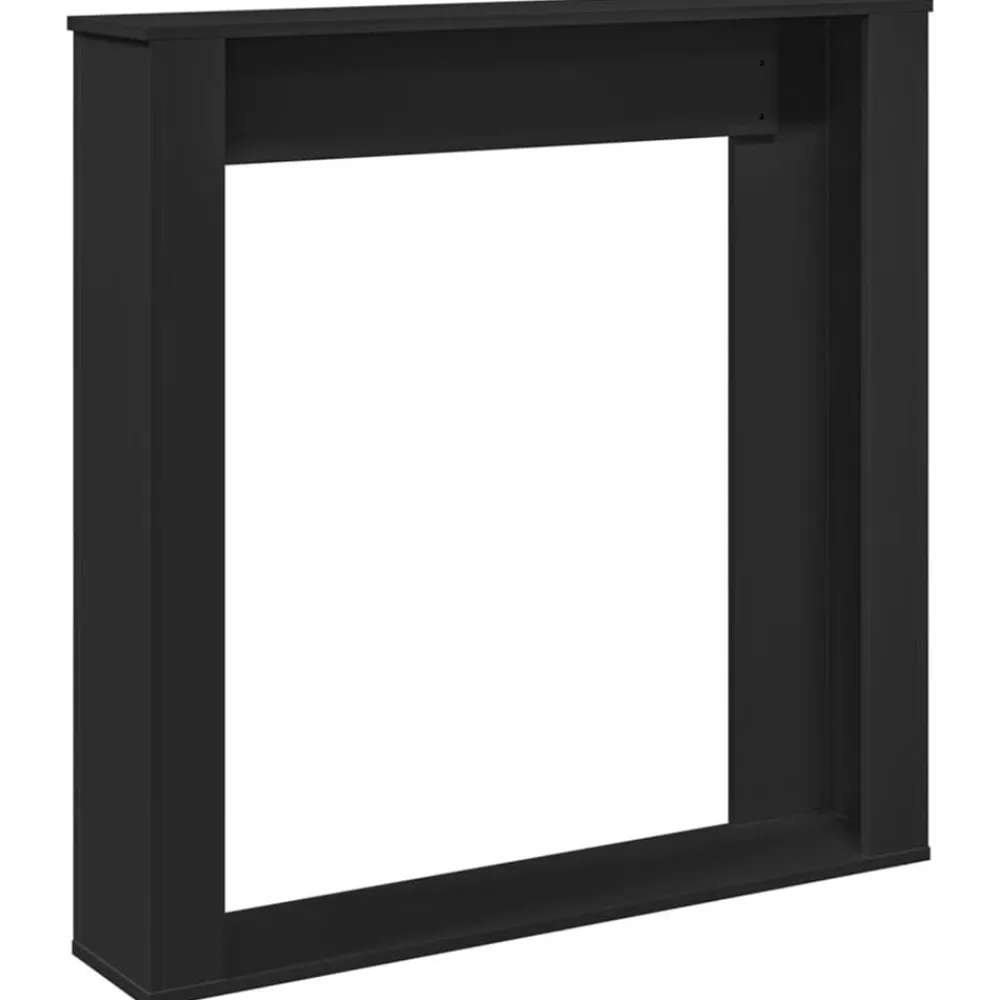 vidaXL Accesorios Para Hornos De Leña Y Chimeneas-Borde de chimenea madera ingeniería 100x20x100 cm
