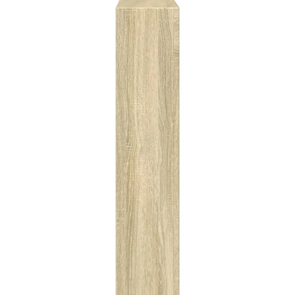 vidaXL Borde de chimenea madera ingeniería 81x18x82 cm Roble Sonoma Online