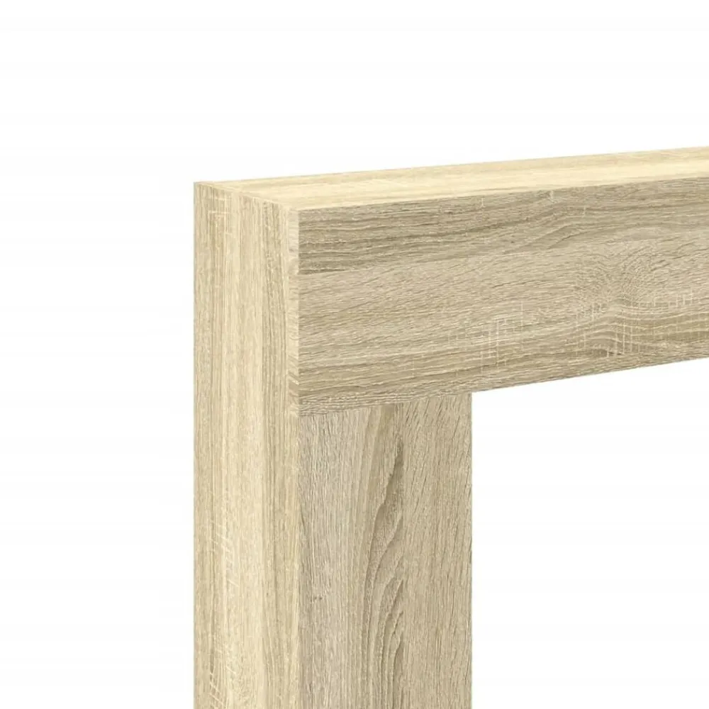 vidaXL Borde de chimenea madera ingeniería 81x18x82 cm Roble Sonoma Online