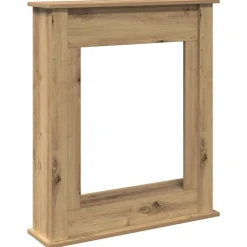 vidaXL Borde de chimenea madera ingeniería 75x20x87,5 cm Roble artisan Discount