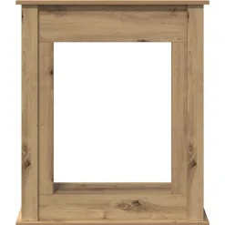 vidaXL Borde de chimenea madera ingeniería 75x20x87,5 cm Roble artisan Discount