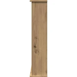 vidaXL Borde de chimenea madera ingeniería 75x20x87,5 cm Roble artisan Discount