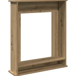 vidaXL Borde de chimenea madera ingeniería 75x20x87,5 cm Roble artisan Discount
