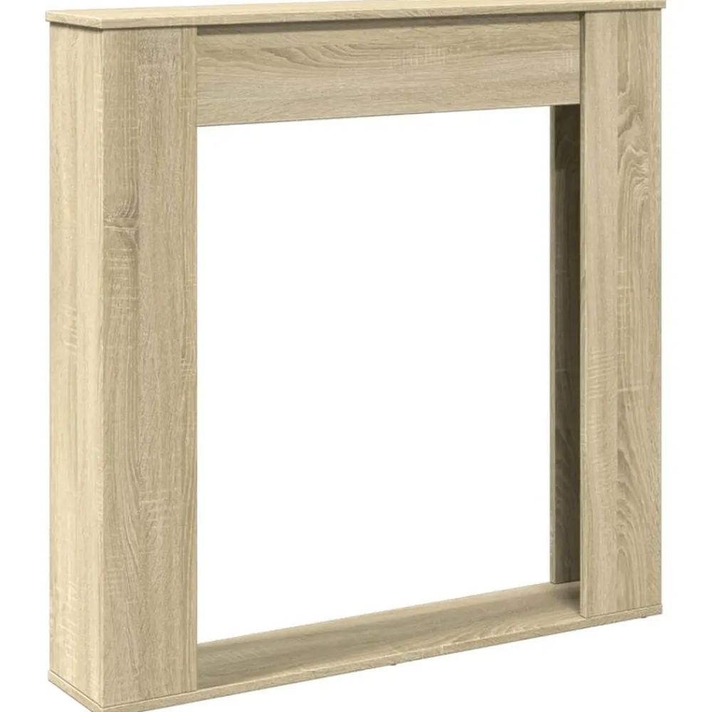 vidaXL Borde de chimenea madera ingeniería 100x20x100 cm Roble Sonoma Sale